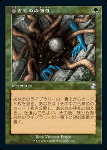 Foil】(355)□旧枠□《古きものの活性/Ancient Stirrings》[TSR-BS] 緑 