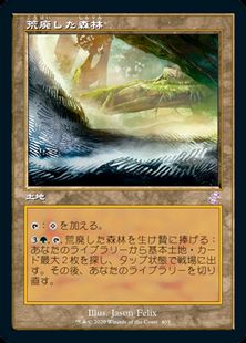 【Foil】(405)■旧枠■《荒廃した森林/Blighted Woodland》[TSR-BS] 土地R