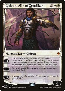 《ゼンディカーの同盟者、ギデオン/Gideon, Ally of Zendikar》[PWシンボル付き再版] 白R