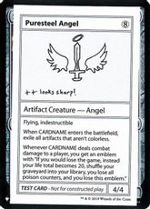 ■エンブレムあり■《Puresteel Angel(Play Test Card)》[Mystery Booster Playtest Cards] 茶R