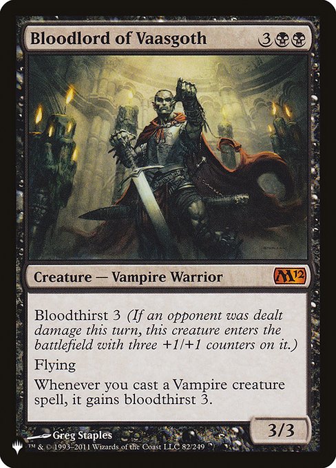 《ヴァーズゴスの血王/Bloodlord of Vaasgoth》[PWシンボル付き再版] 黒R