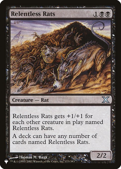 《執拗なネズミ/Relentless Rats》[PWシンボル付き再版] 黒U