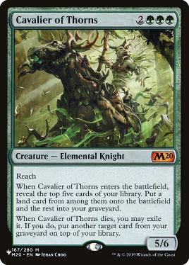《茨の騎兵/Cavalier of Thorns》[The List] 緑R
