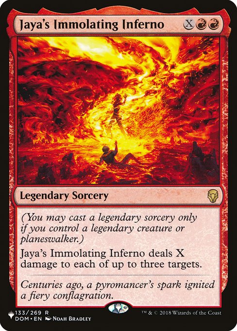《ヤヤの焼身猛火/Jaya's Immolating Inferno》[PWシンボル付き再版] 赤R