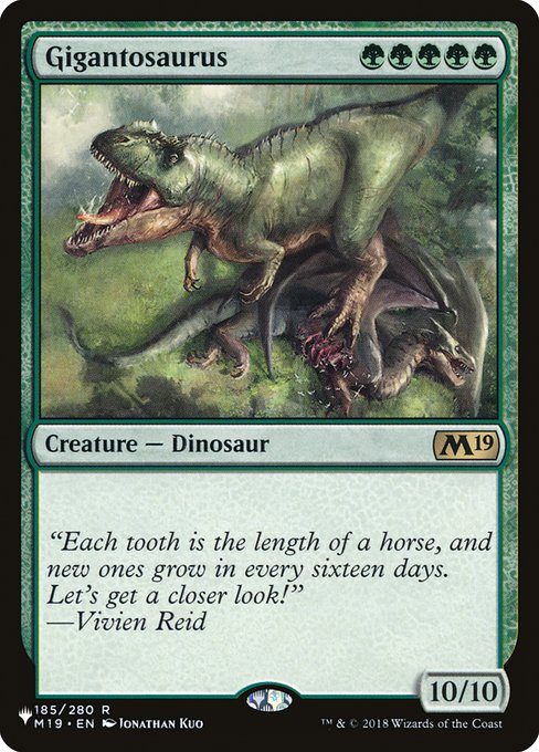 《ギガントサウルス/Gigantosaurus》[PWシンボル付き再版] 緑R