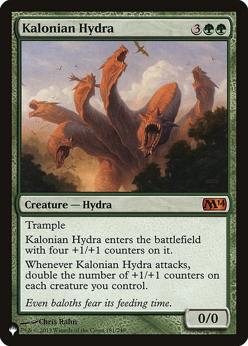 《カロニアのハイドラ/Kalonian Hydra》[PWシンボル付き再版] 緑R