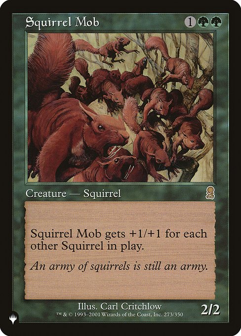 《リスの群れ/Squirrel Mob》[PWシンボル付き再版] 緑R