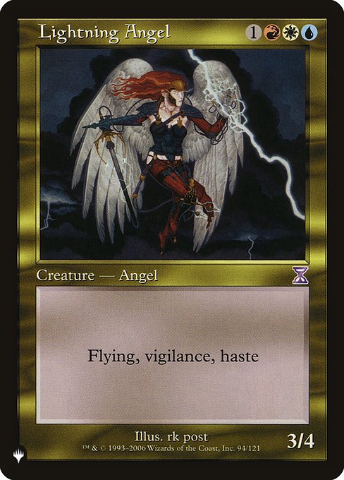 《稲妻の天使/Lightning Angel》[PWシンボル付き再版] 金R