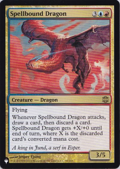 《呪文縛りのドラゴン/Spellbound Dragon》[PWシンボル付き再版] 金R