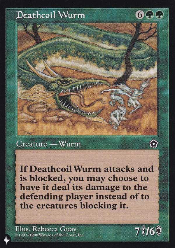《死のとぐろのワーム/Deathcoil Wurm》[PWシンボル付き再版] 緑R