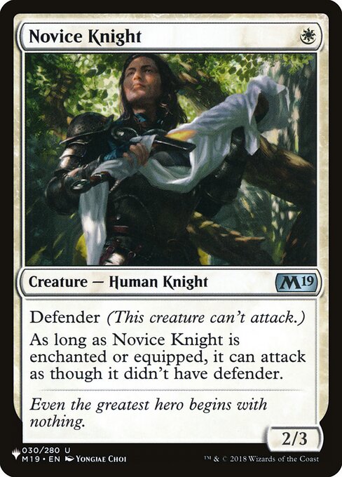 《新米騎士/Novice Knight》[PWシンボル付き再版] 白U
