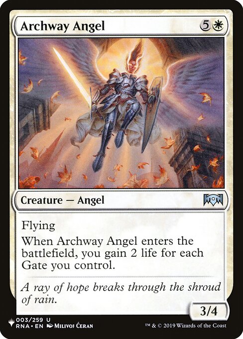 《アーチ道の天使/Archway Angel》[PWシンボル付き再版] 白U
