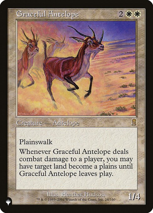 《優雅なアンテロープ/Graceful Antelope》[PWシンボル付き再版] 白R