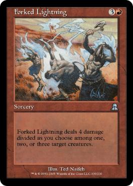 (ME3-100)《四筋の稲妻/Forked Lightning》[MB2-List] 赤U