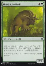 (BFZ-190)《噛み付きナーリッド/Snapping Gnarlid》[PWシンボル付き再版] 緑C