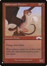 (EXO-99)《剣歯ワイヴァーン/Sabertooth Wyvern》[PWシンボル付き再版] 赤U
