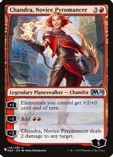 (M20-128)《新米紅蓮術師、チャンドラ/Chandra, Novice Pyromancer》[PWシンボル付き再版] 赤U