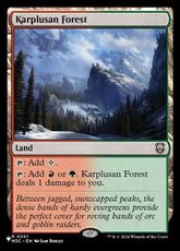(M3C-351)《カープルーザンの森/Karplusan Forest》(SLD構築済み)[PWシンボル付き再版] 土地R