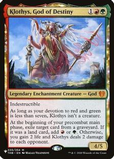 (THB-220)《運命の神、クローティス/Klothys, God of Destiny》[PWシンボル付き再版] 金R