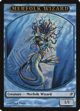 (004)《マーフォーク・ウィザードトークン/Merfolk Wizard Token》[LRW] 青