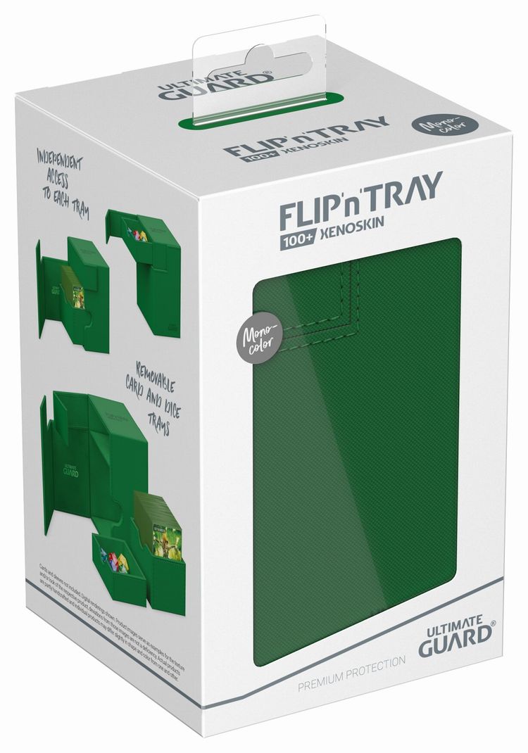 アルティメットガード社 Flip`n`Tray 100+ XenoSkin Monocolor Green:UGD011230