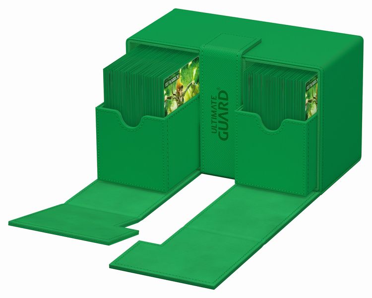 アルティメットガード社 Twin Flip`n`Tray 160+ XenoSkin Monocolor Green:UGD011238