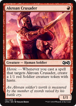 《アクロスの十字軍/Akroan Crusader》[UMA] 赤C