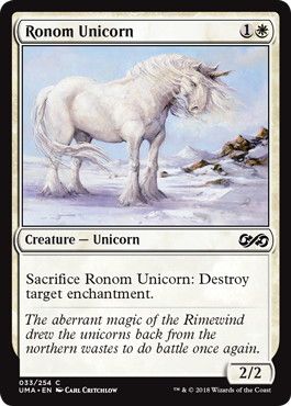 【Foil】《ロノムの一角獣/Ronom Unicorn》[UMA] 白C