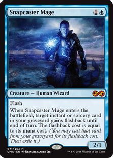 《瞬唱の魔道士/Snapcaster Mage》[UMA] 青R