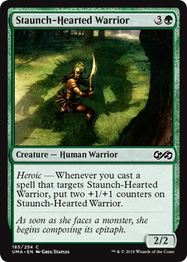 《信条の戦士/Staunch-Hearted Warrior》[UMA] 緑C