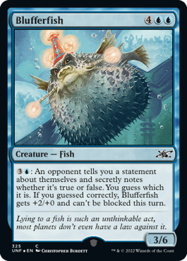 【ギャラクシー・Foil】(325)《Blufferfish》[UNF-GF] 青C