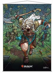 ウルトラ・プロ MTG ウォールスクロール 灯争大戦 ステンドグラス《寛大なる者、アジャニ》