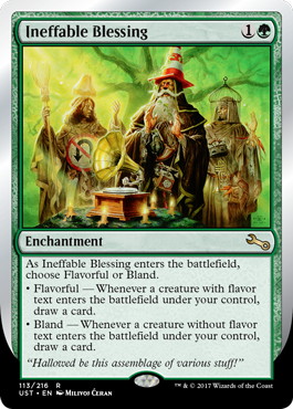 【Foil】《Ineffable Blessing》(Flavorful or Bland)[UST] 緑R