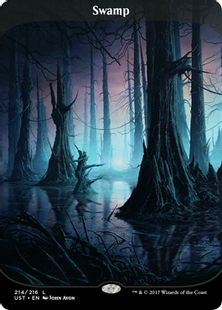 ■フルアート■《沼/Swamp》[UST] 土地