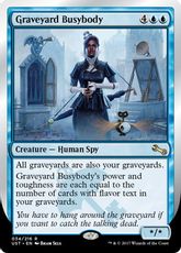 【Foil】《Graveyard Busybody》[UST] 青R