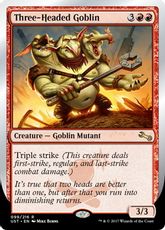 【Foil】《Three-Headed Goblin》[UST] 赤R