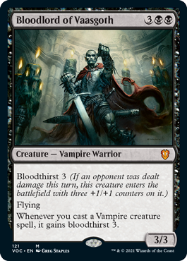 (121)《ヴァーズゴスの血王/Bloodlord of Vaasgoth》[VOC] 黒R