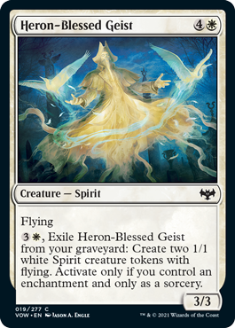 《鷺恵みの霊/Heron-Blessed Geist》[VOW] 白C