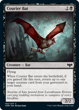 《コウモリの急使/Courier Bat》[VOW] 黒C
