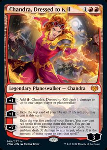 【Foil】(149)《勝負服纏い、チャンドラ/Chandra, Dressed to Kill》[VOW] 赤R