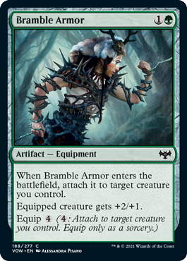 (188)《棘茨の鎧/Bramble Armor》[VOW] 緑C