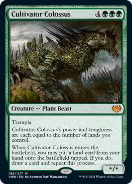 《耕作する巨躯/Cultivator Colossus》[VOW] 緑R