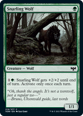 (219)《うなる狼/Snarling Wolf》[VOW] 緑C
