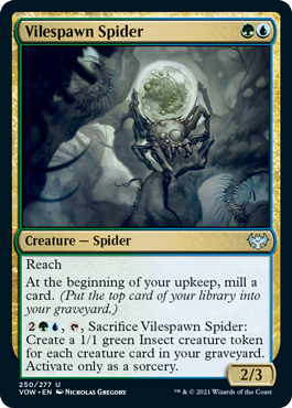 (250)《堕落産みの蜘蛛/Vilespawn Spider》[VOW] 金U