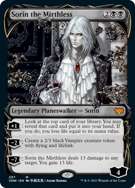 【Foil】(297)■ショーケース■《不笑のソリン/Sorin the Mirthless》※コレクターブースター版[VOW-BF] 黒R