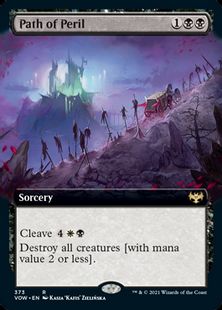 【Foil】(373)■拡張アート■《危難の道/Path of Peril》[VOW-BF] 黒R