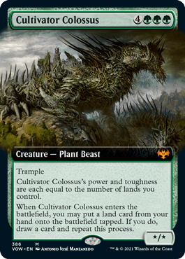 【Foil】(386)■拡張アート■《耕作する巨躯/Cultivator Colossus》[VOW-BF] 緑R