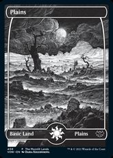 【Foil】(408)■フルアート■《平地/Plains》(The Moonlit Lands)[VOW-P] 土地