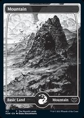 【Foil】(411)■フルアート■《山/Mountain》(The Moonlit Lands)[VOW-P] 土地