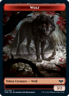 【Foil】(011)《狼トークン/Wolf Token》[VOW] 赤